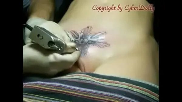HD tattoo created on the vagina mega Tube