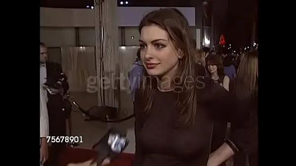 HD Anne Hathaway in her infamous see-through top mega Tube