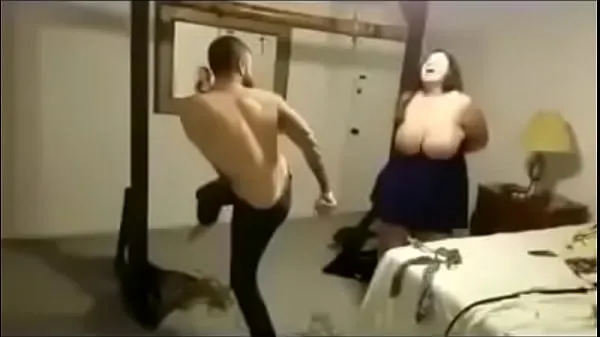 HD BBW girl gets a knock to her knockers ống lớn