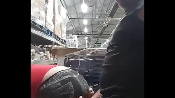 HD Quickie with a co-worker in the warehouse mega tuba