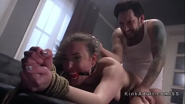 HD Tied up slave gagged and anal fucked ống lớn