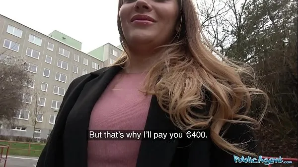 HD Public Agent Russian shaven pussy fucked for cash mega tuba