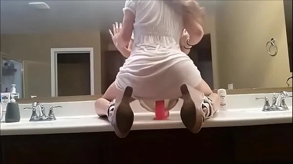 HD Sexy Teen Riding Dildo In The Bathroom To Powerful Orgasm mega Tube