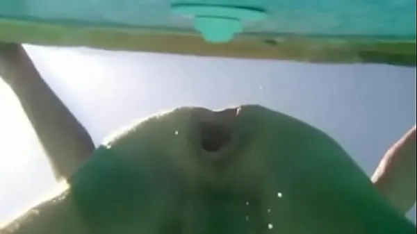 HD PAN user delighting himself in his boss's pool mega Tube