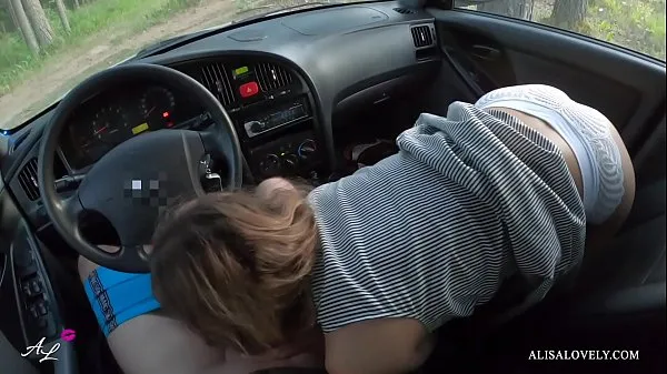 HD Horny Passenger Sucks Dick While Driving Car and Fucks Driver POV - Alisa Lovely 메가 튜브