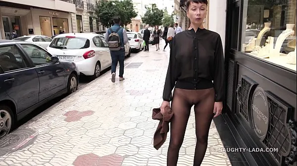 HD No skirt seamless pantyhose in public ống lớn