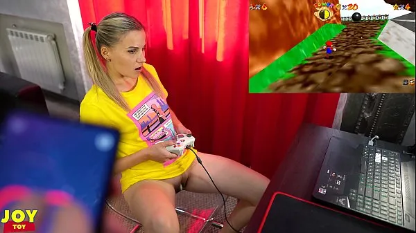 HD Letsplay Retro Game With Remote Vibrator in My Pussy - OrgasMario By Letty Blackmega Tubo