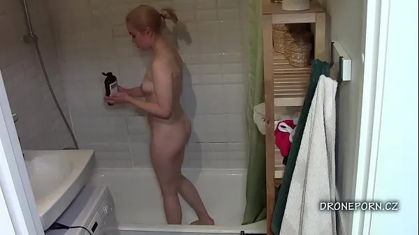 हद Blonde teen Maya in the shower मेगा तुबे
