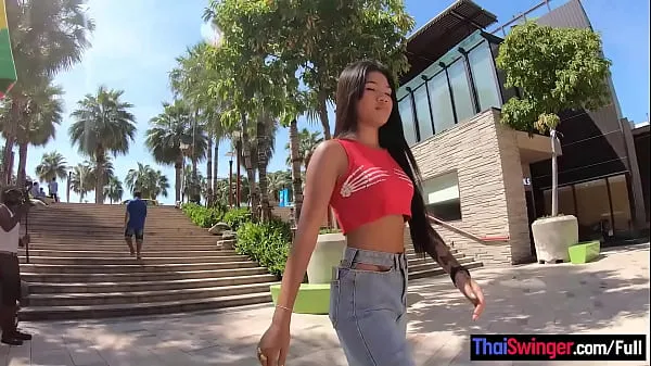HD Amateur Thai teen with her 2 week boyfriend out and about before the sex mega cső