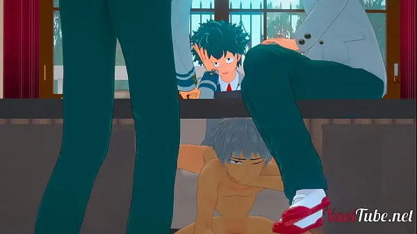 हद Boku No Hero Yaoi 3D - Deku fucks Bakugou under the table while talking to Todoroki and Kaminari - Bareback Anal Creampie मेगा तुबे