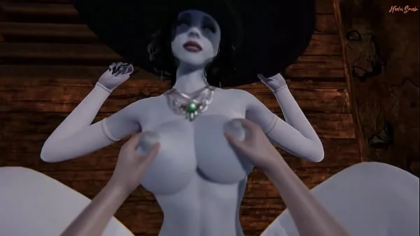 HD POV fucking the hot vampire milf Lady Dimitrescu in a sex dungeon. Resident Evil Village 3D Hentai mega trubica