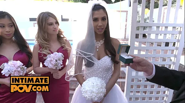 HD itsPOV - Wedding night fuck foursome with Gianna Dior, Kristen Scott and Jade Kush เมกะทูป