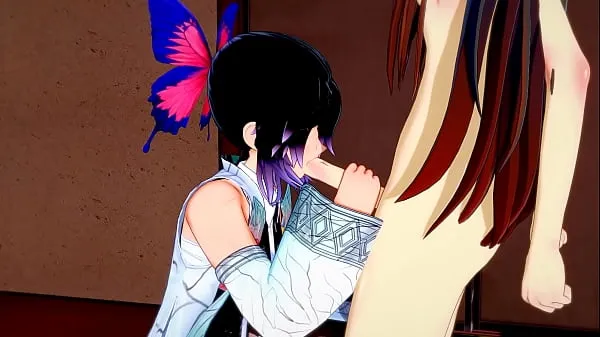 HD Demon Slayer Futanari - Shinobu x Nezuko Blowjob and Fucked - Sissy crossdress Japanese Asian Manga Anime Game Porn Gay เมกะทูป