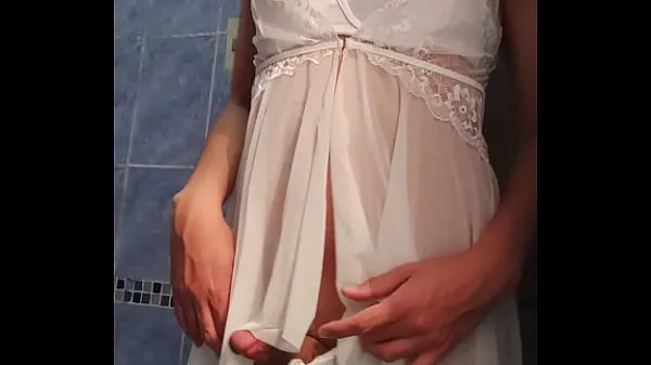 HD Femboy ends up wearing angelic clothes mega Tube