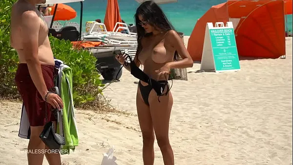 HD Huge boob hotwife at the beach mega cső