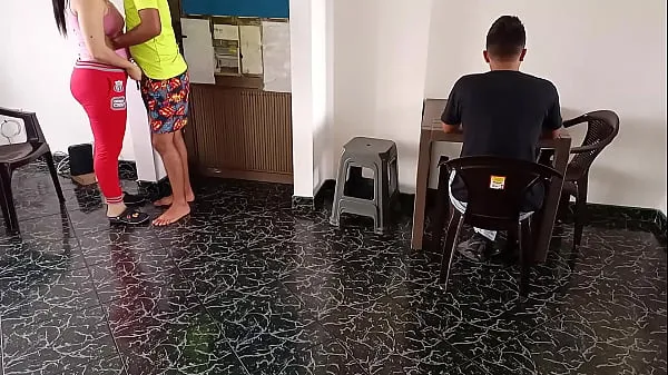 HD Believe me, he's just a friend: my husband's cuckold eats breakfast while my best friend fucks me almost in front of him, as he always ignores me, I let anyone stick his dick in me ống lớn