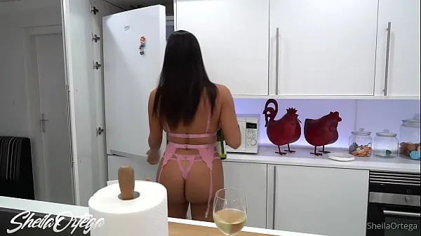 HD Big boobs latina Sheila Ortega doing blowjob with real BBC cock on the kitchenmegametr
