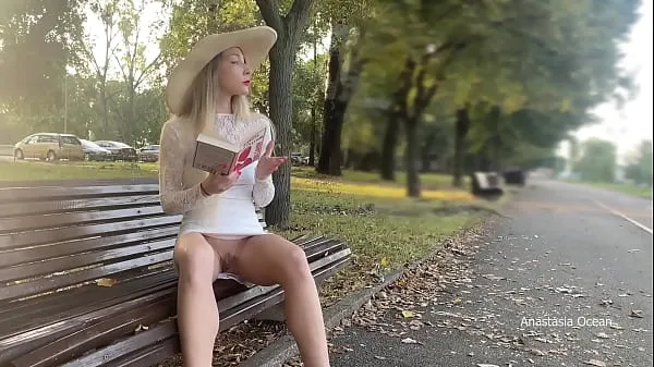 HD My wife is flashing her pussy to people in park. No panties in public mega Tube