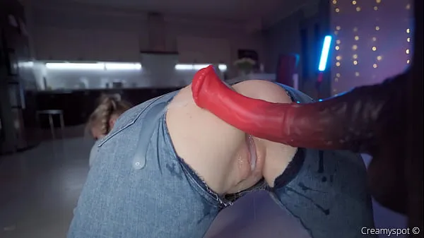 HD Big Ass Teen in Ripped Jeans Gets Multiply Loads from Northosaur Dildo mega Tube