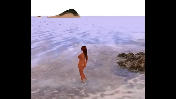 HD beach woman can't resist heyward mega cső