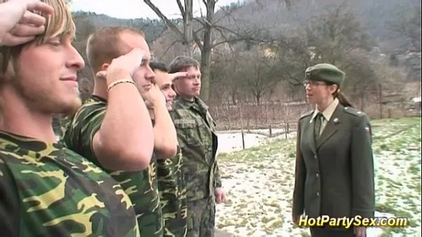 HD Military Chick gets soldiers cum mega cső