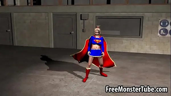 HD Foxy 3D cartoon Supergirl riding a rock hard cock 메가 튜브